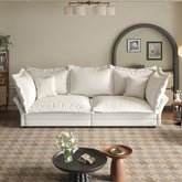 Bellemave® 90.55" Modern Comfy Upholstered Sofa Cloud Couch with Multiple Large Soft Pillows,Convertible Deep Seat Chaise Longue - Bellemave